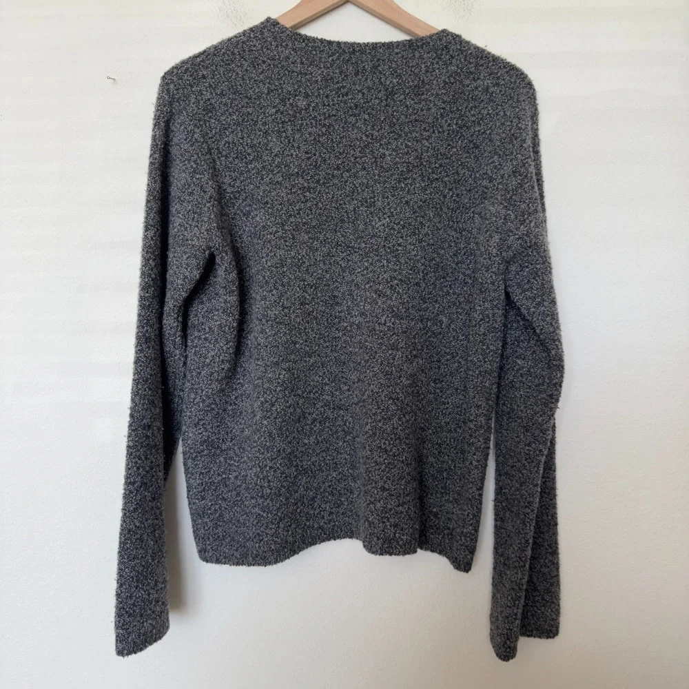 J. Crew Women Chunky Sweater Large Gray Grunge Crewneck‎ Granola Girl Cozy